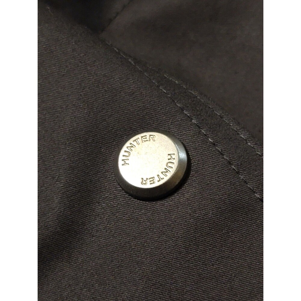 HUNTER Women's Size XS Cotton Smock Hooded Rain Jacket Water Resistant Black - Picture 8 of 12